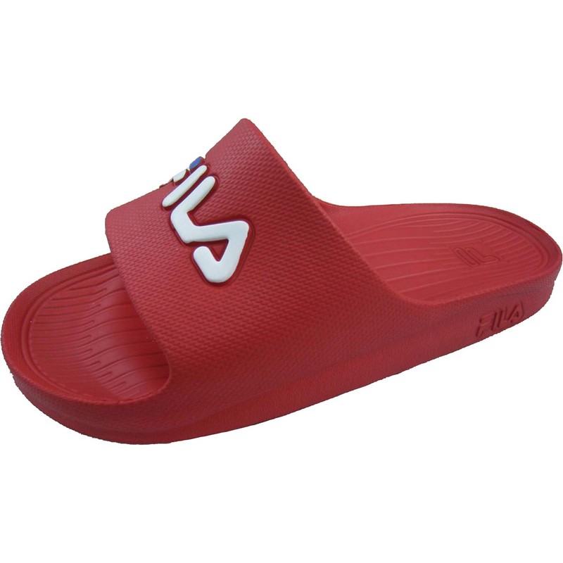 FILA中性一片拖鞋, 紅色-M, large
