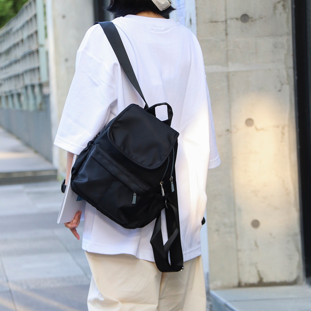 【YUN JOIN】輕巧休閒後背包-粉色 休閒背包 隨身包 通勤背包 畢業禮物 女包 全素面 磁吸, , large