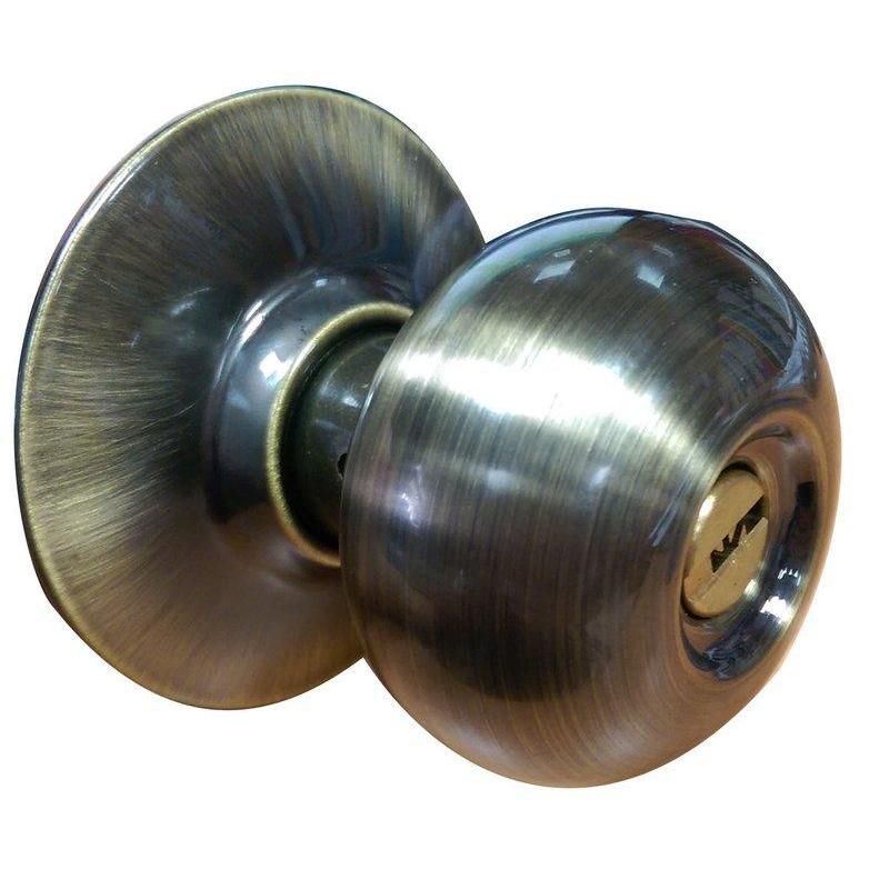 喇叭鎖 加安牌 C1800大套盤 卡巴鎖匙 房門鎖 青古銅 裝置距離60mm 門厚30-45mm, , large