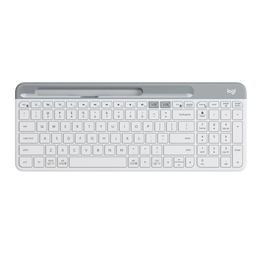 【 Logitech 羅技 】K580 珍珠白 超薄 跨平台 無線 藍牙 鍵盤, , large