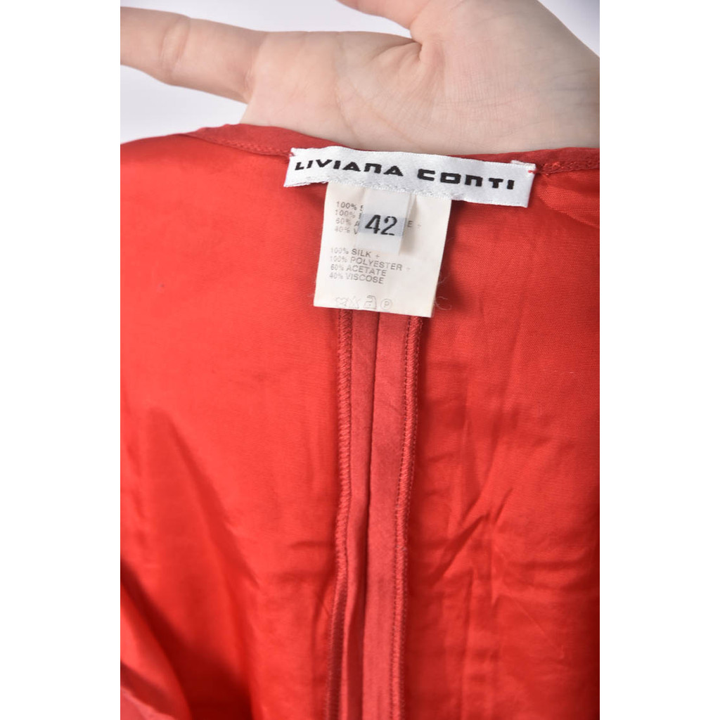 (S) liviana conti無袖紅色洋裝二手衣, , large