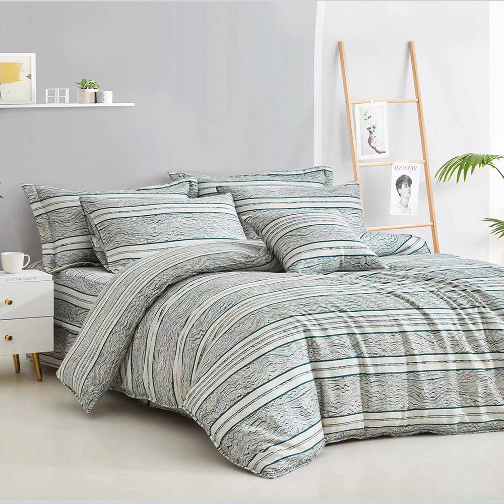 純天絲雙人加大七件式床罩組-亞度尼斯