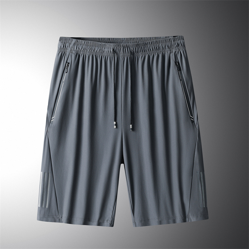 [Ultra-Cooling Shorts] Breathable, Cooling, Summer, Sweat-Wicking, Comfortable, Elastic Waistband, Reflective Strips, Heat Dissipation, Anti-Stuffy, Sports, Casual, Ice Silk, , large