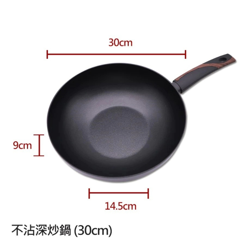 THE LOEL Premium Non-stick 30cm Wok Pan / 30cm Tempered Glass Lid, , large