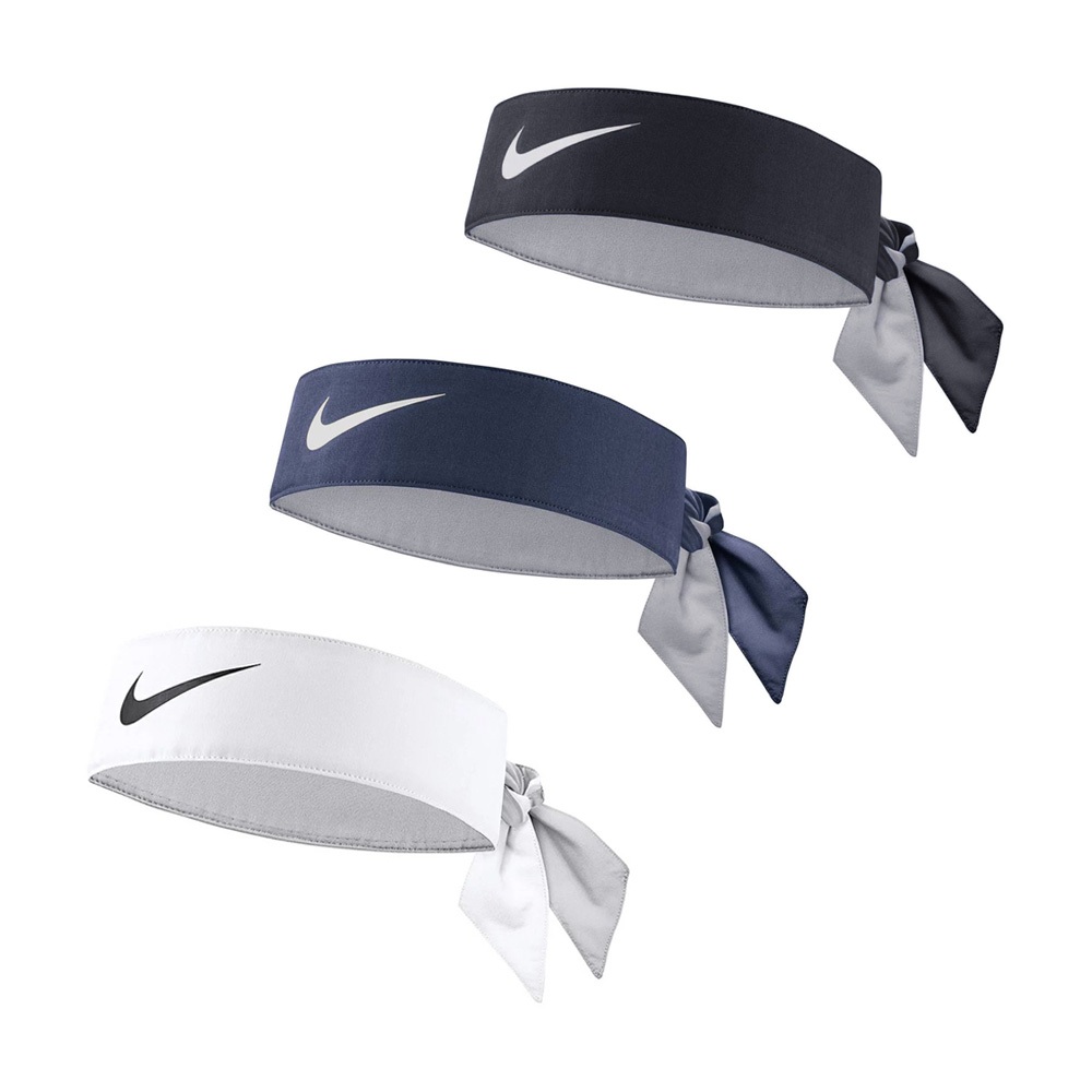 NIKE TENNIS頭帶 訓練 戶外 運動 止汗髮帶 費德勒 納達爾 簡約 吸汗 乾爽 透氣 彈性 柔軟 黑 藍 白