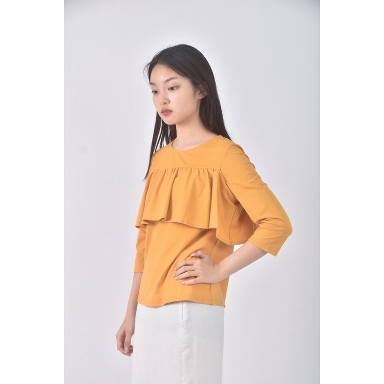 (S) nice ioi質感黃色長袖上衣二手衣, , large