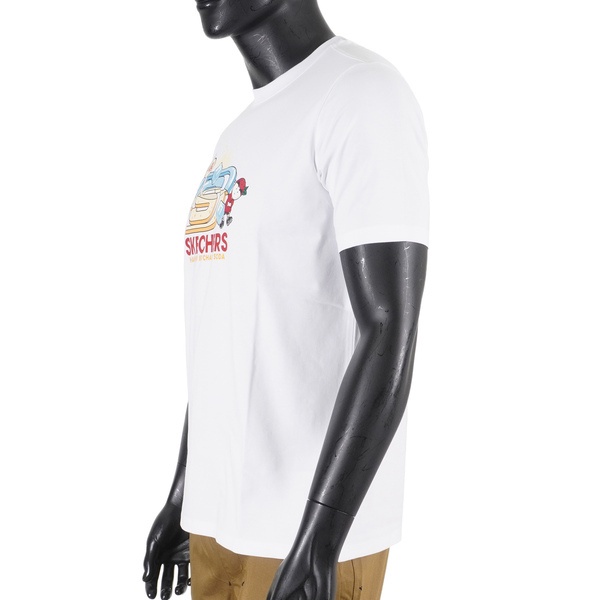Skechers 男女 短袖 上衣 T恤 圓領 趣味LOGO 夏日 舒適 穿搭 白 [L221U041-0019], , large