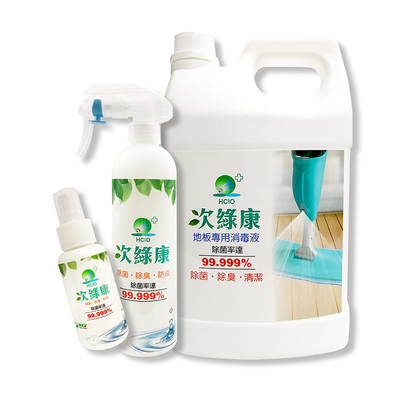 [次綠康]地板專用清潔液4L+廣效350mlx1+60mlx1, , large