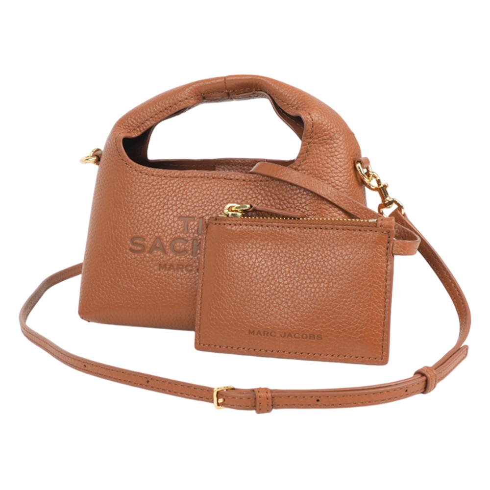 MARC  JACOBS The Sack Bag 牛皮二用包(Micro)(堅果棕), , large