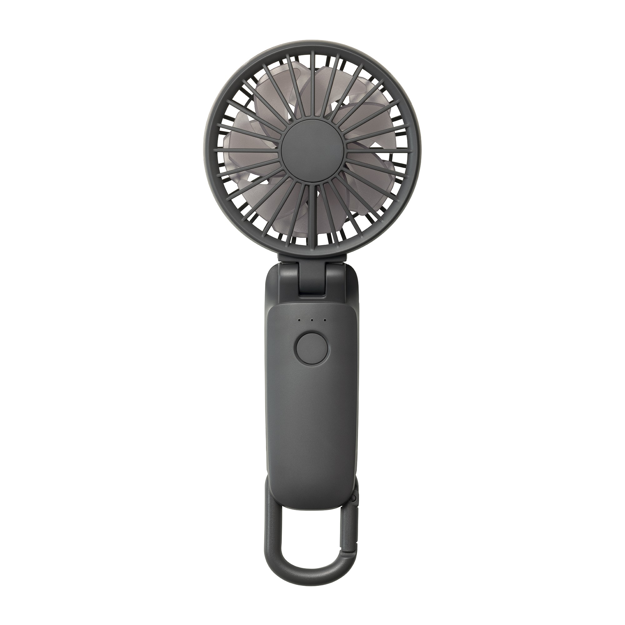 【Rhythm】日本勾掛式雙扇葉摺疊手提風扇3.2 - 迷霧黑