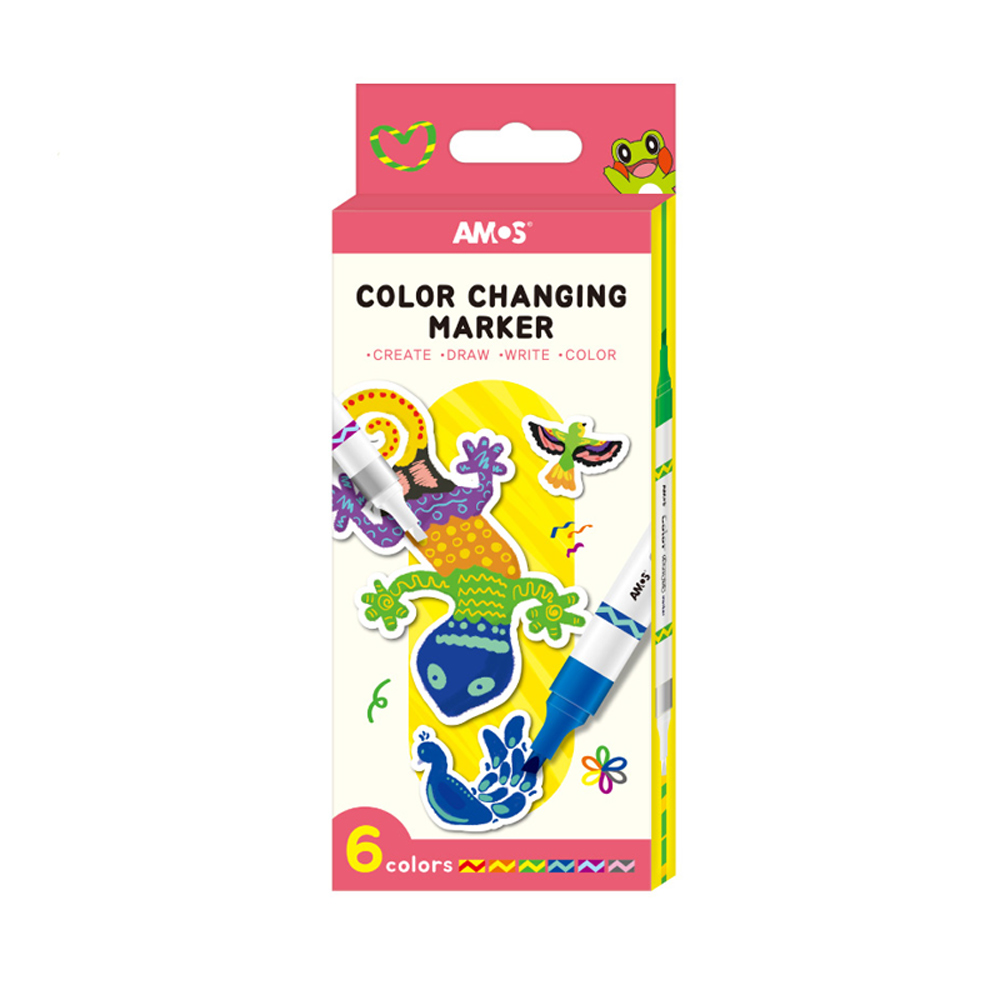 【韓國AMOS】6色魔術變色彩色筆