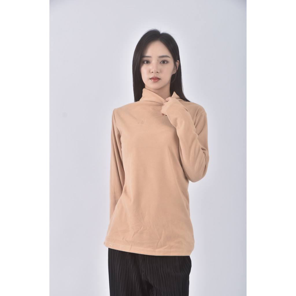 (S) 高領杏色長袖上衣二手衣, , large