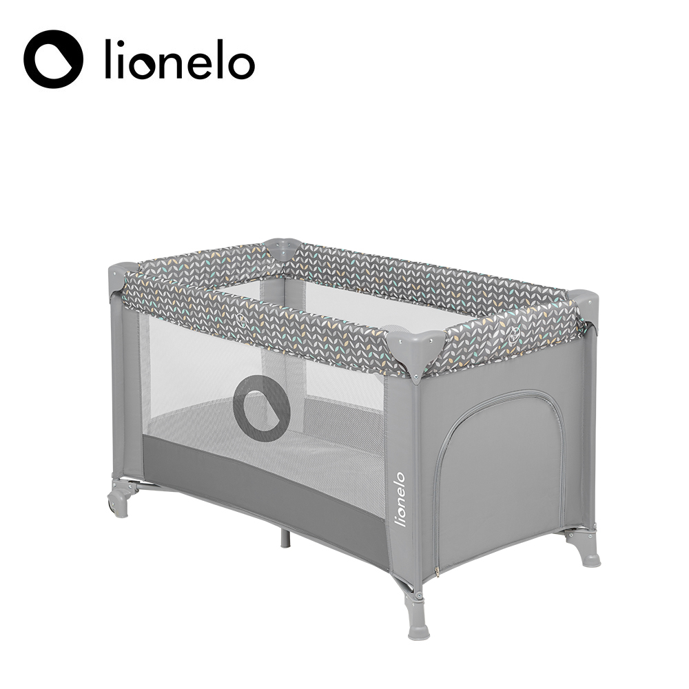 【Lionelo】Stefi  二合一遊戲嬰兒床-多彩灰, , large