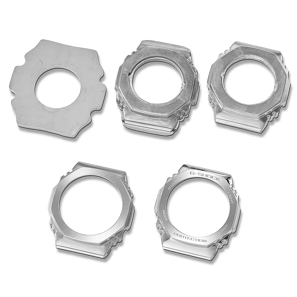 CASIO 卡西歐 G-SHOCK 單色美學 八角金屬錶殼 雙顯手錶-金 GM-2100YMG-9A, , large