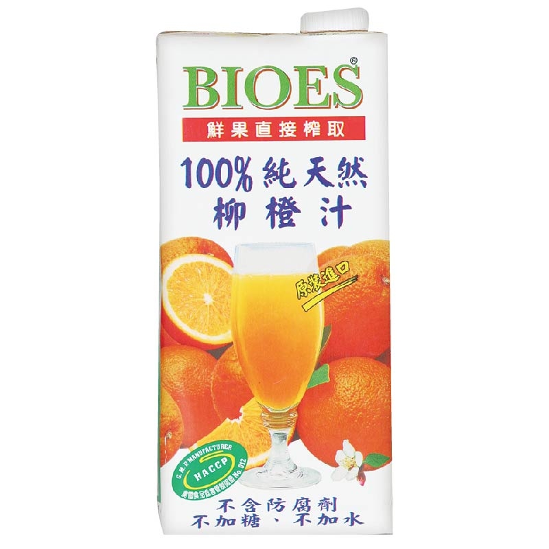 囍瑞100純天然柳橙原汁1L